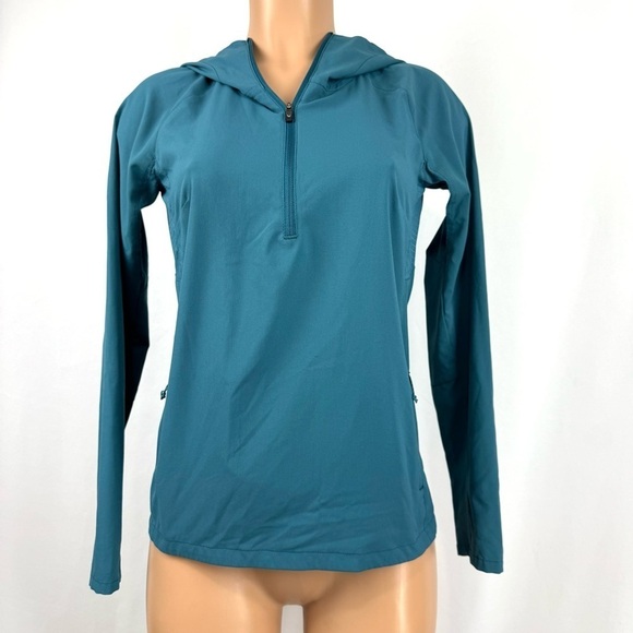 Kuhl Women’s Sz XS Blue Bandita 1/2 Zip Pullover Lightweight Hooded Jacket Top - Picture 2 of 15